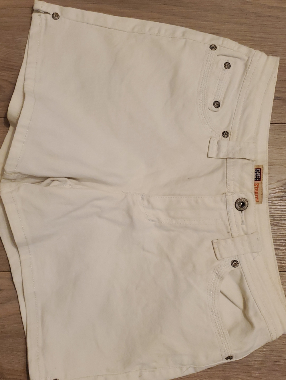 Faded Glory Cream White Denim Jean Shorts